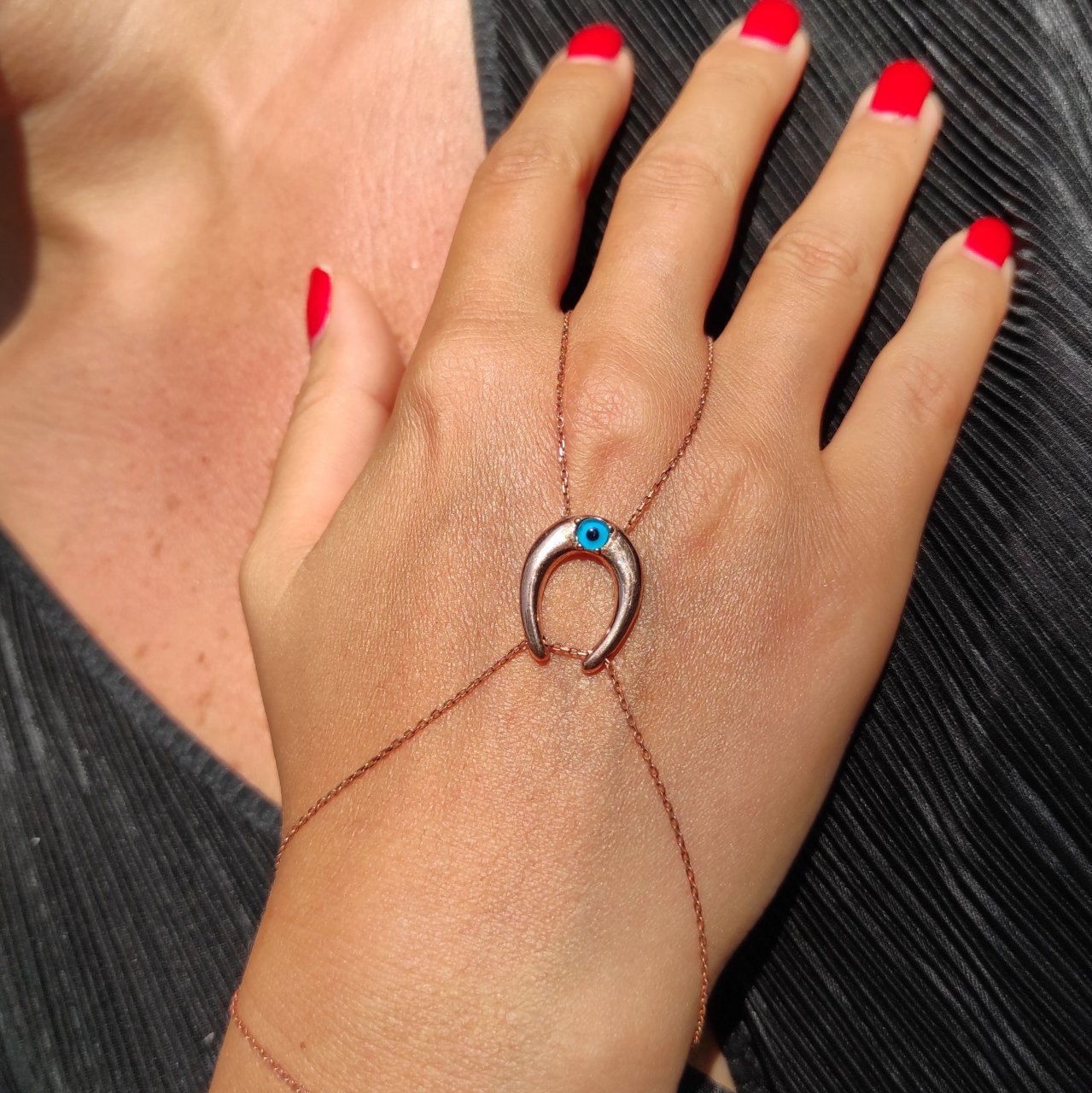 Nazar model, Altın Rose kaplamalı Gümüş Şahmeran