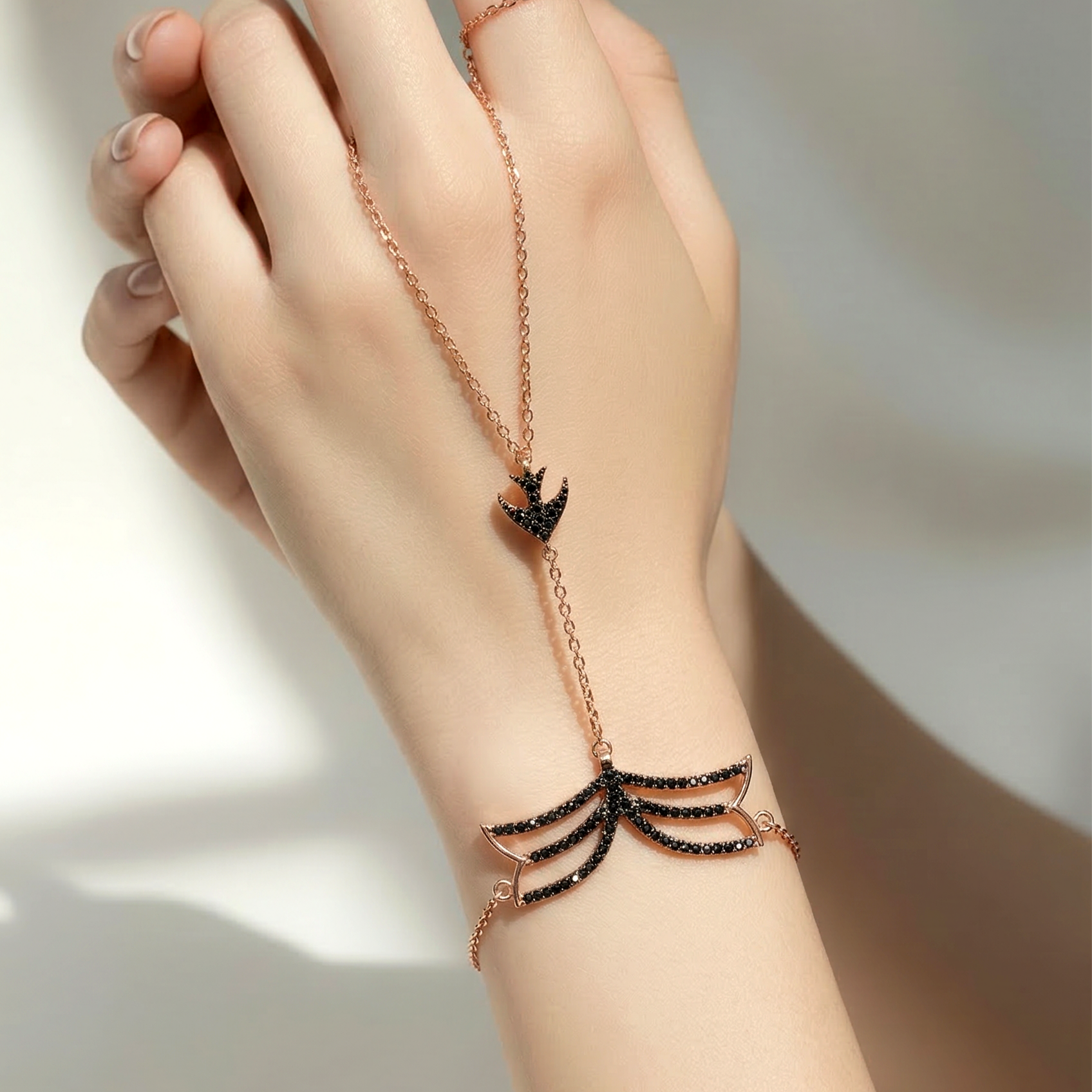 Martı model, Altın Rose Kaplamalı Gümüş Şahmeran