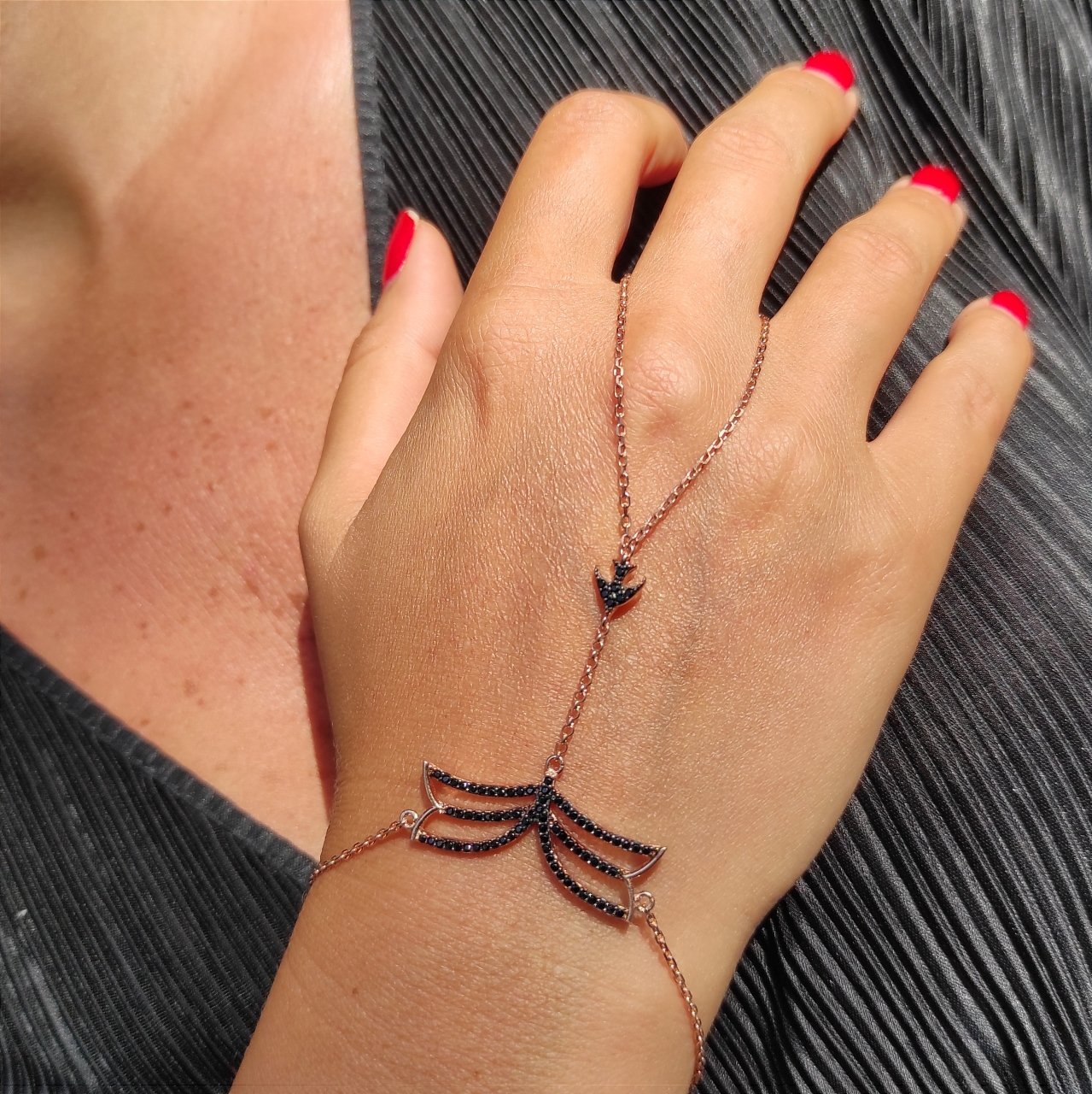 Martı model, Altın Rose Kaplamalı Gümüş Şahmeran