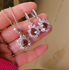 Zultanite Taşlı Altın Kaplamalı Gümüş Set