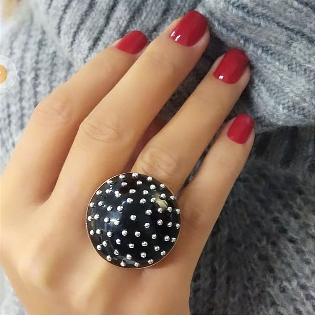 Oltu Taşı Tasarım Goverse model Gümüş Yüzük