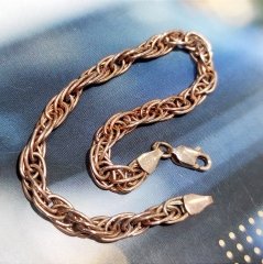 Burgu Model  Altın Rose Gümüş Bileklik