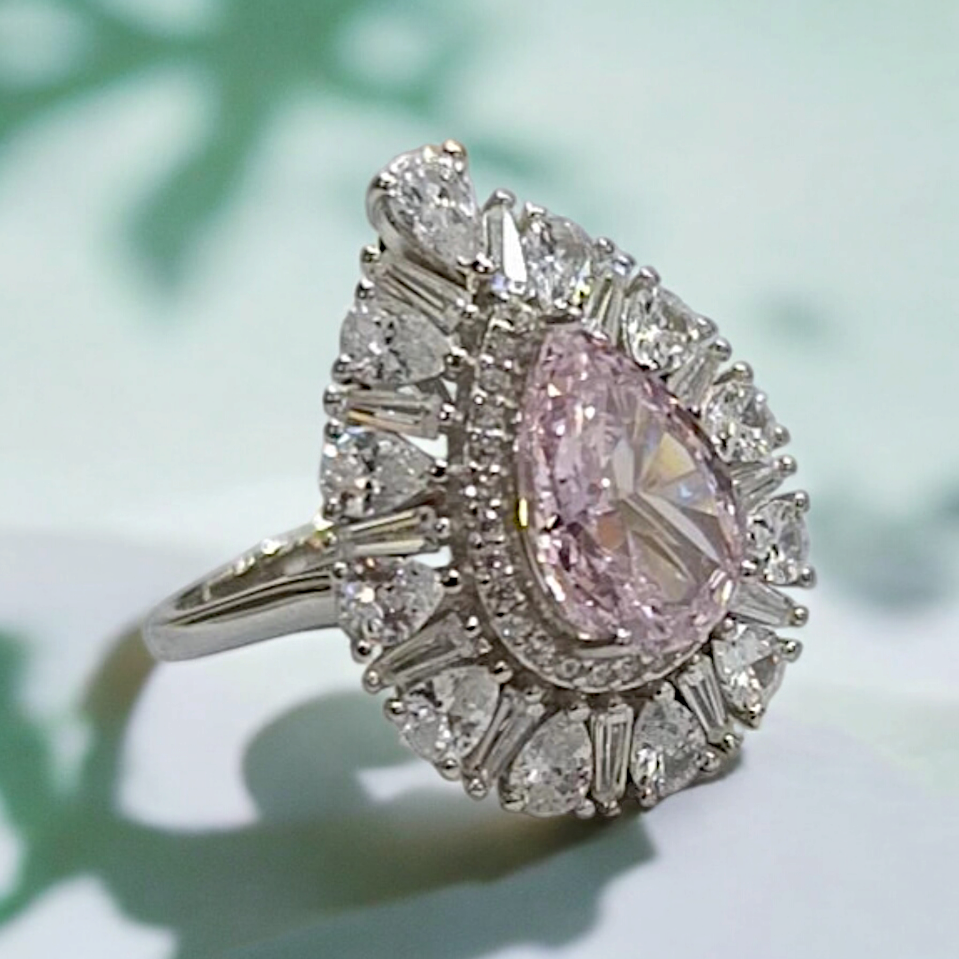 Swarovski Taşlı, Altın Kaplamalı Gümüş Yüzük