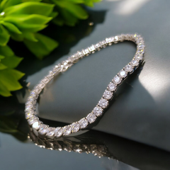 swarovski Taşlı, Altın Kaplamalı 4 mm Suyolu Gümüş Bileklik