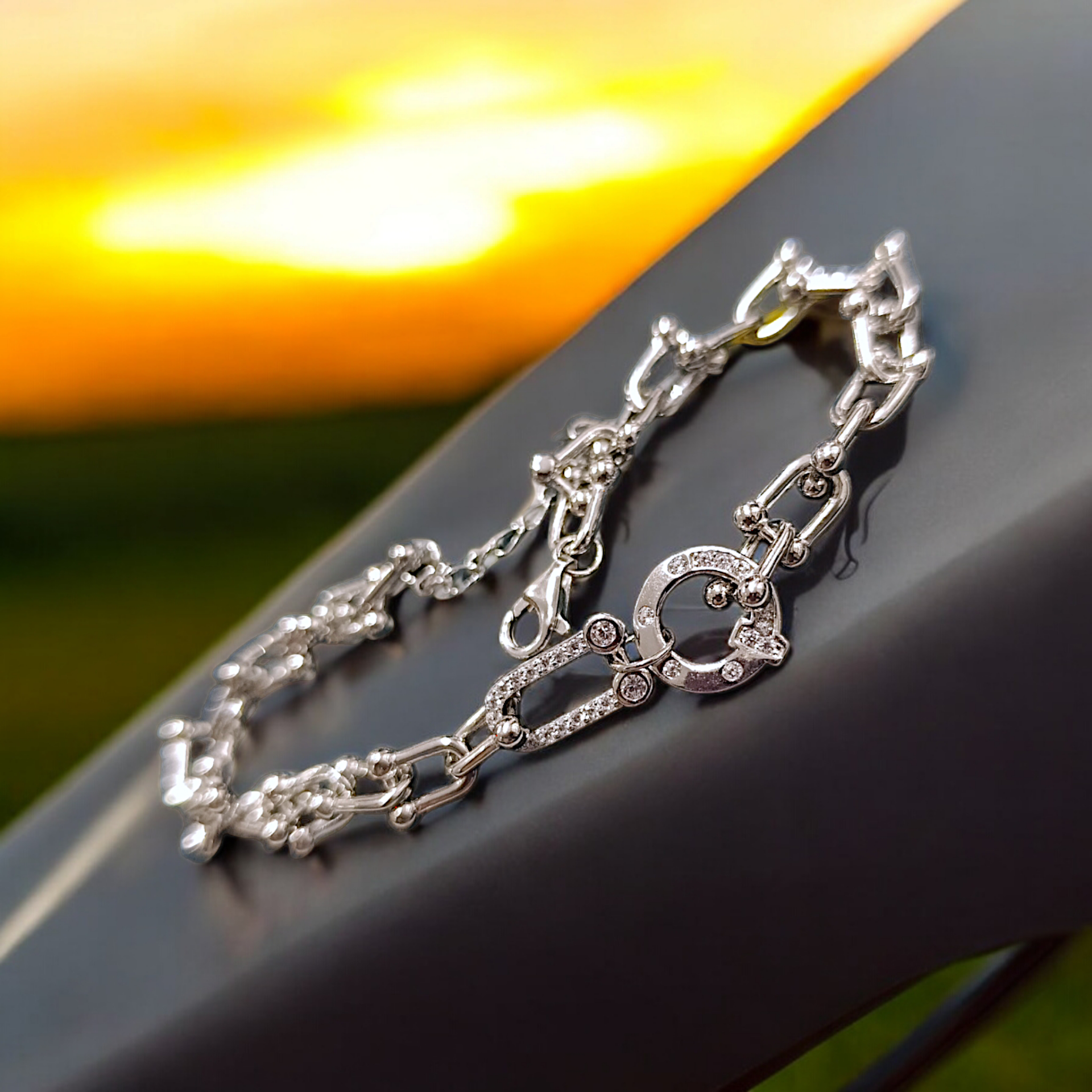 Tiffany Model İthal Altın Kaplamalı Gümüş Bileklik