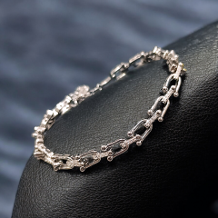 Tiffany model İthal Altın Rodajlı Gümüş Bileklik