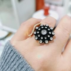 Elmas Montur, Altın Kaplamalı Tasarım Gümüş Yüzük