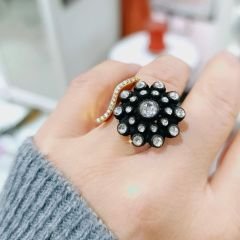 Elmas Montur, Altın Kaplamalı Tasarım Gümüş Yüzük