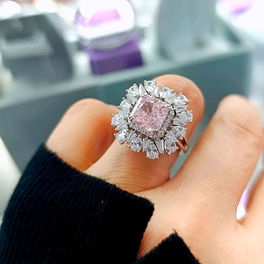 Mazonit Taşlı,İthal Altın Rodajlı Gümüş Yüzük