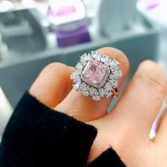 Mazonit Taşlı,İthal Altın Rodajlı Gümüş Yüzük