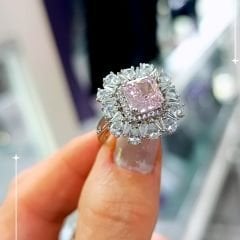 Mazonit Taşlı,İthal Altın Rodajlı Gümüş Yüzük