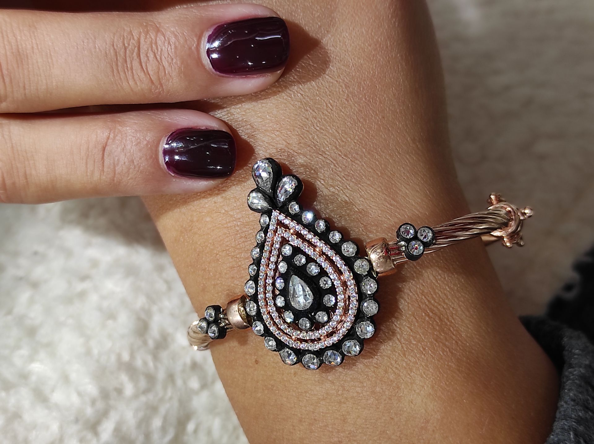 Elmas işçiliği, Altın Kaplamalı Gümüş Bilezik