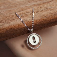 Cartier model sedef Taşlı, Altın Rodajlı Gümüş Kolye