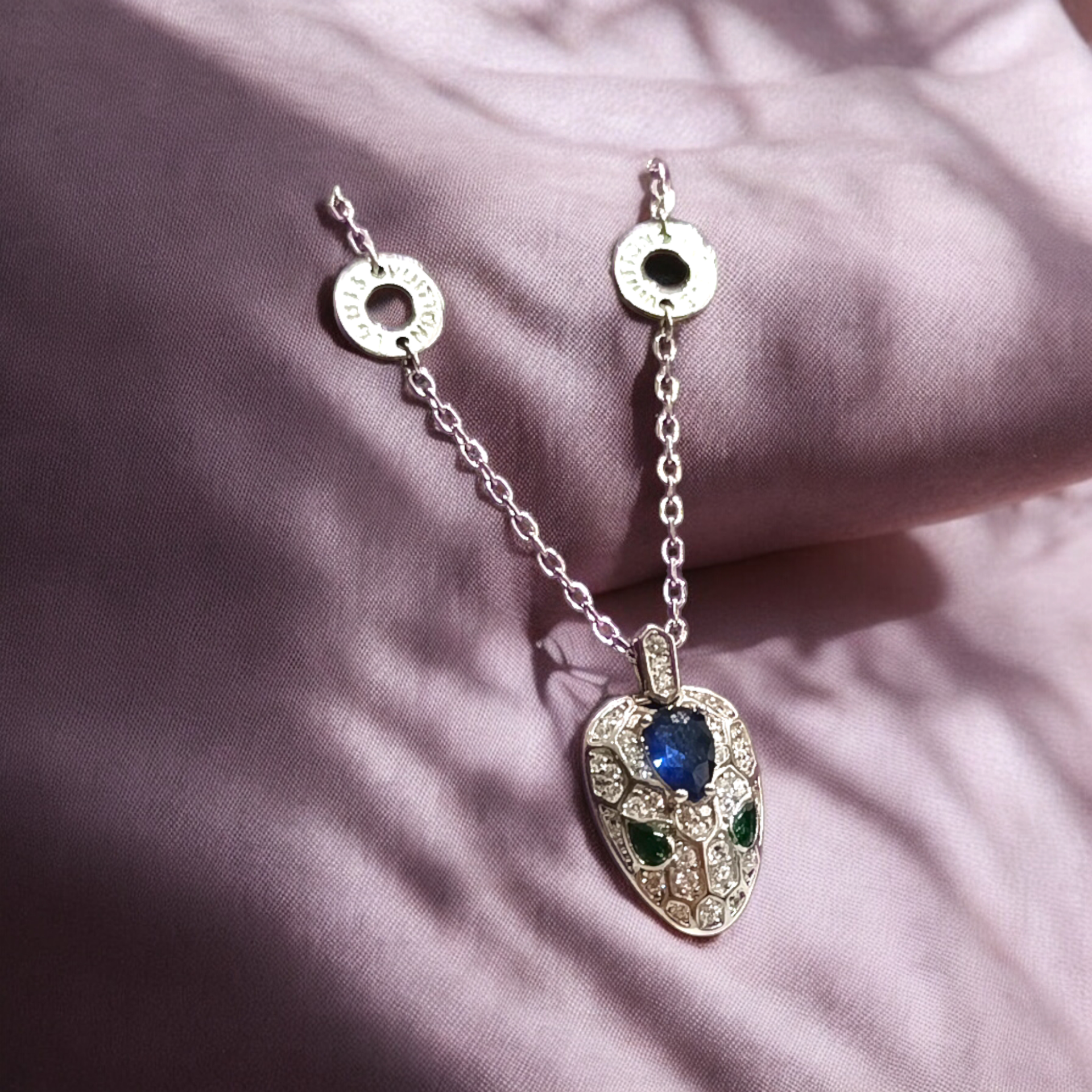 Louse vution Yılan Model İthal Gümüş Kolye