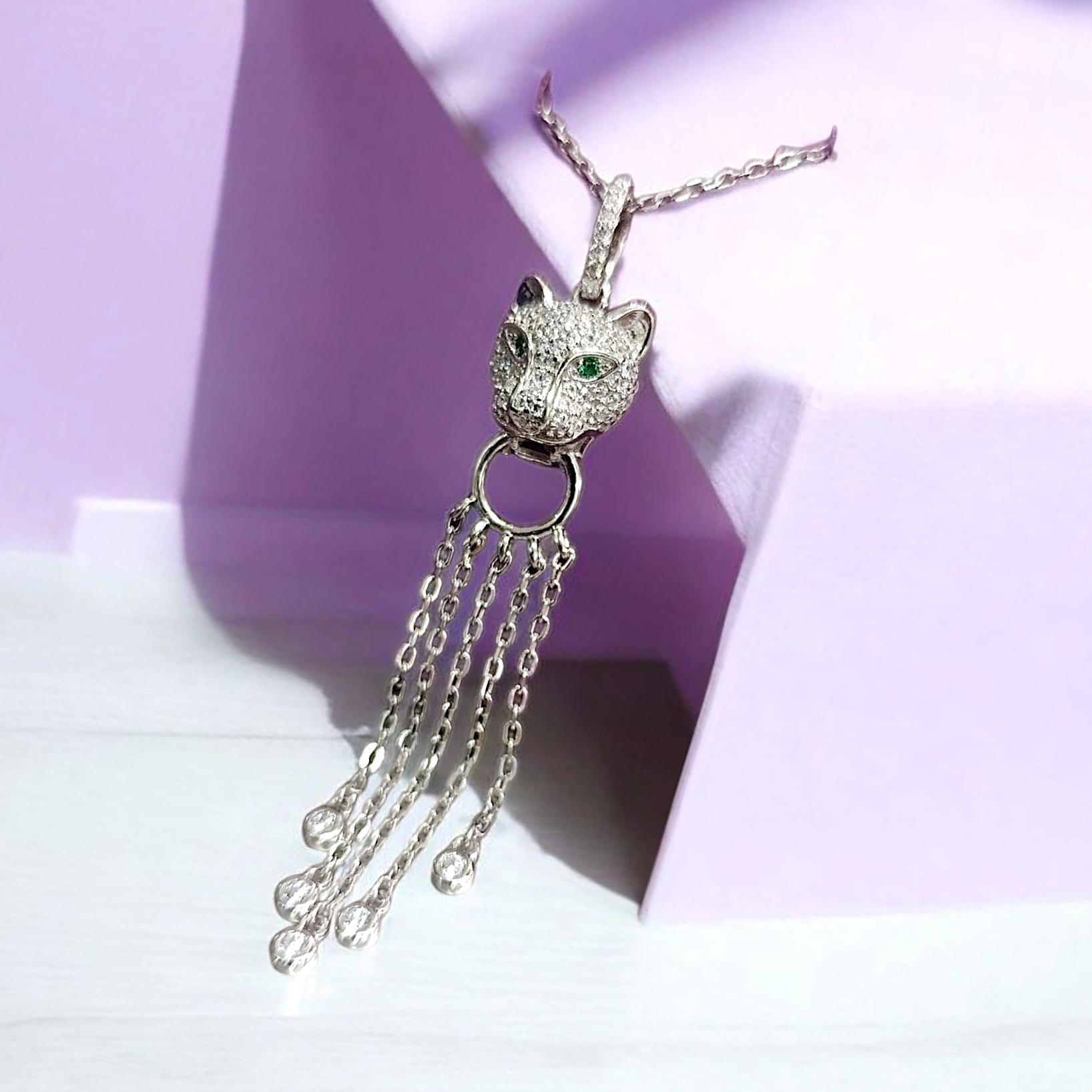 Aslan Başlı Bulgary Model İthal Gümüş Kolye