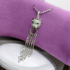 Aslan Başlı Bulgary Model İthal Gümüş Kolye