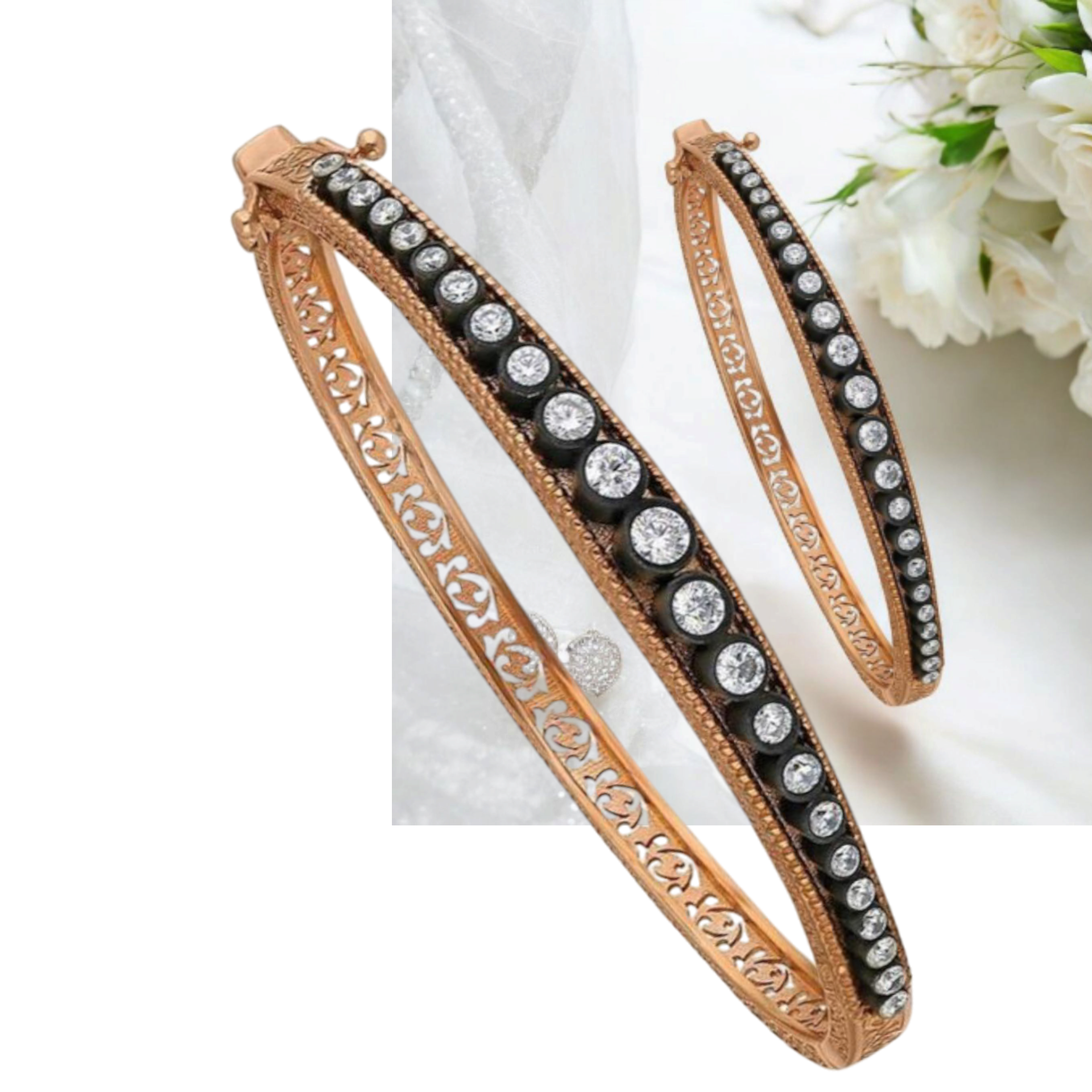 Elmas Montur, Altın kaplamalı Gümüş Tasarım Bilezik