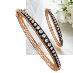 Elmas Montur, Altın kaplamalı Gümüş Tasarım Bilezik