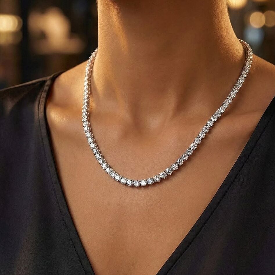 Swarovski Taşli, Altın Kaplamalı 4 mm Suyolu Kolye