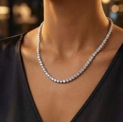 4 mm Swarovski Taşli, Altın Kaplamalı ithal Suyolu Kolye