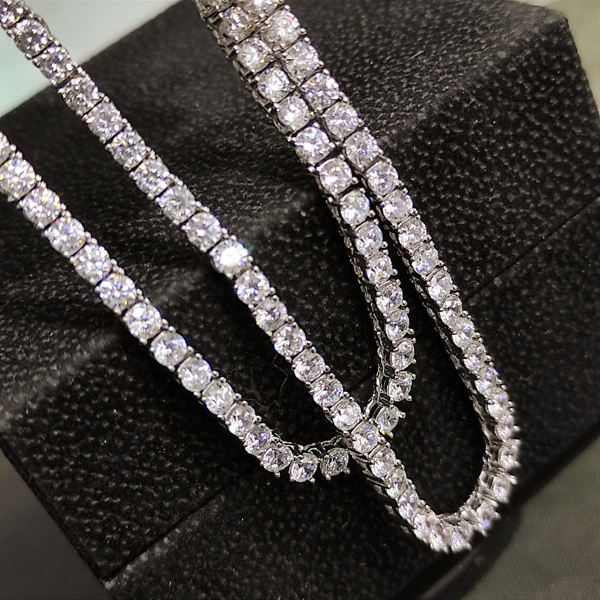 Swarovski Taşli, Altın Kaplamalı 4 mm Suyolu Kolye