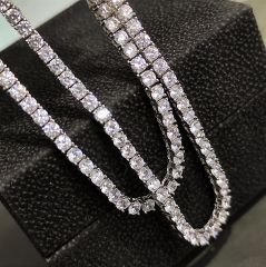 Swarovski Taşli, Altın Kaplamalı 4 mm Suyolu Kolye