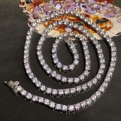 Swarovski Taşli, Altın Kaplamalı 4 mm Suyolu Kolye