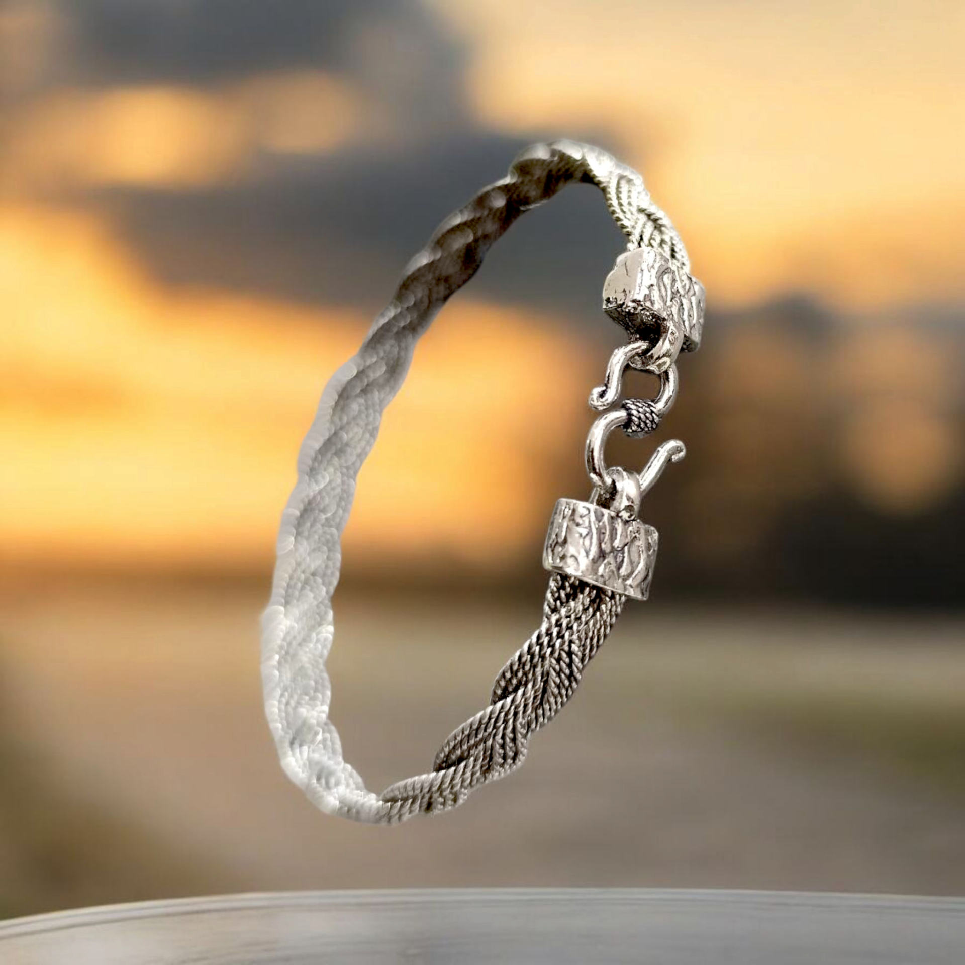 Unisex Burgu Model Tasarım Gümüş Bilezik