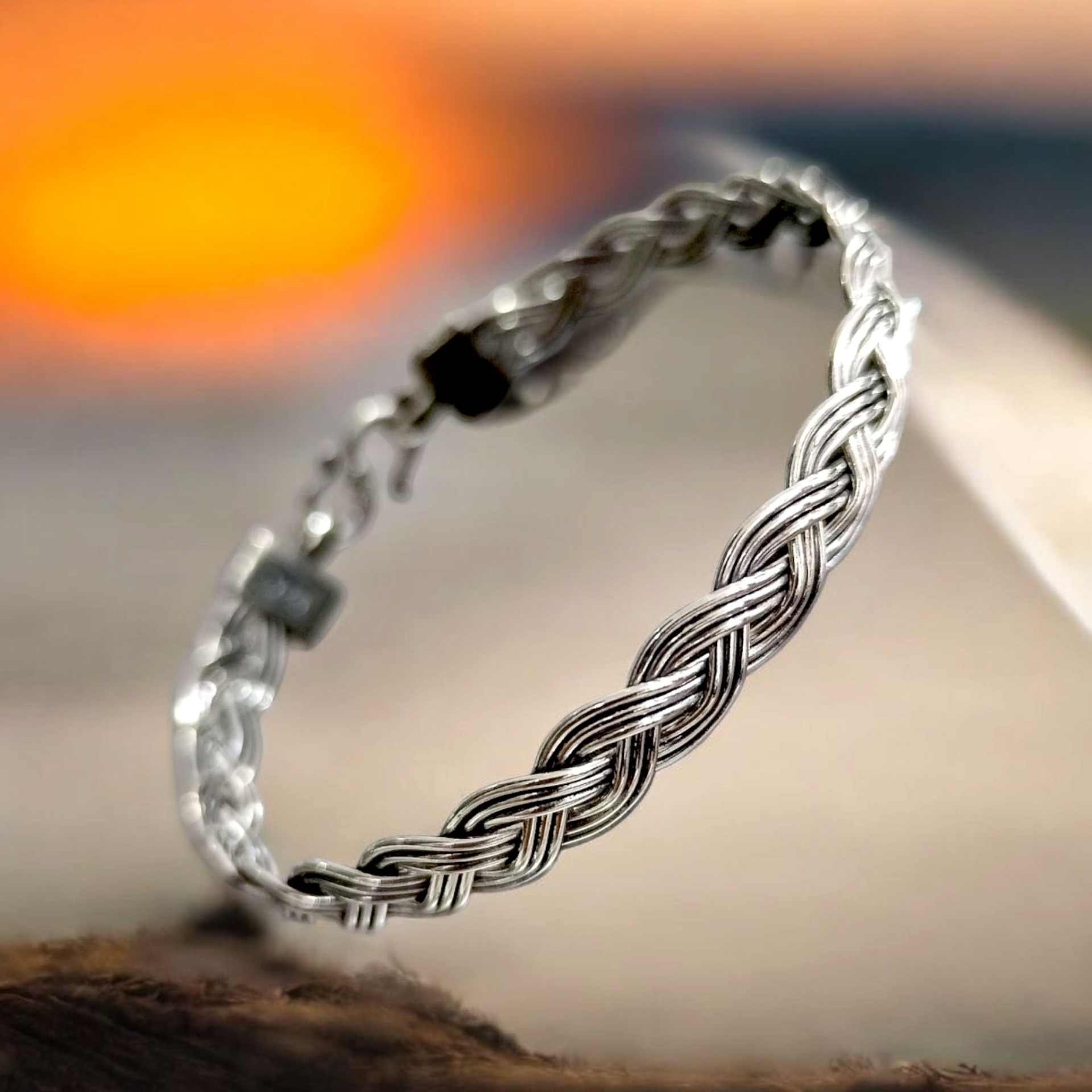 Unisex 3 lü burgu Model Gümüş Tasarım Bilezik