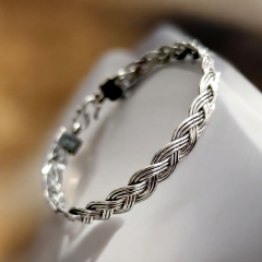 Unisex 3 lü burgu Model Gümüş Tasarım Bilezik