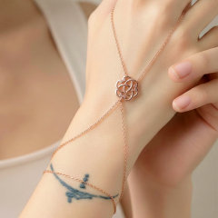 Vav model Rose Altın kaplamalı Gümüş Şahmeran