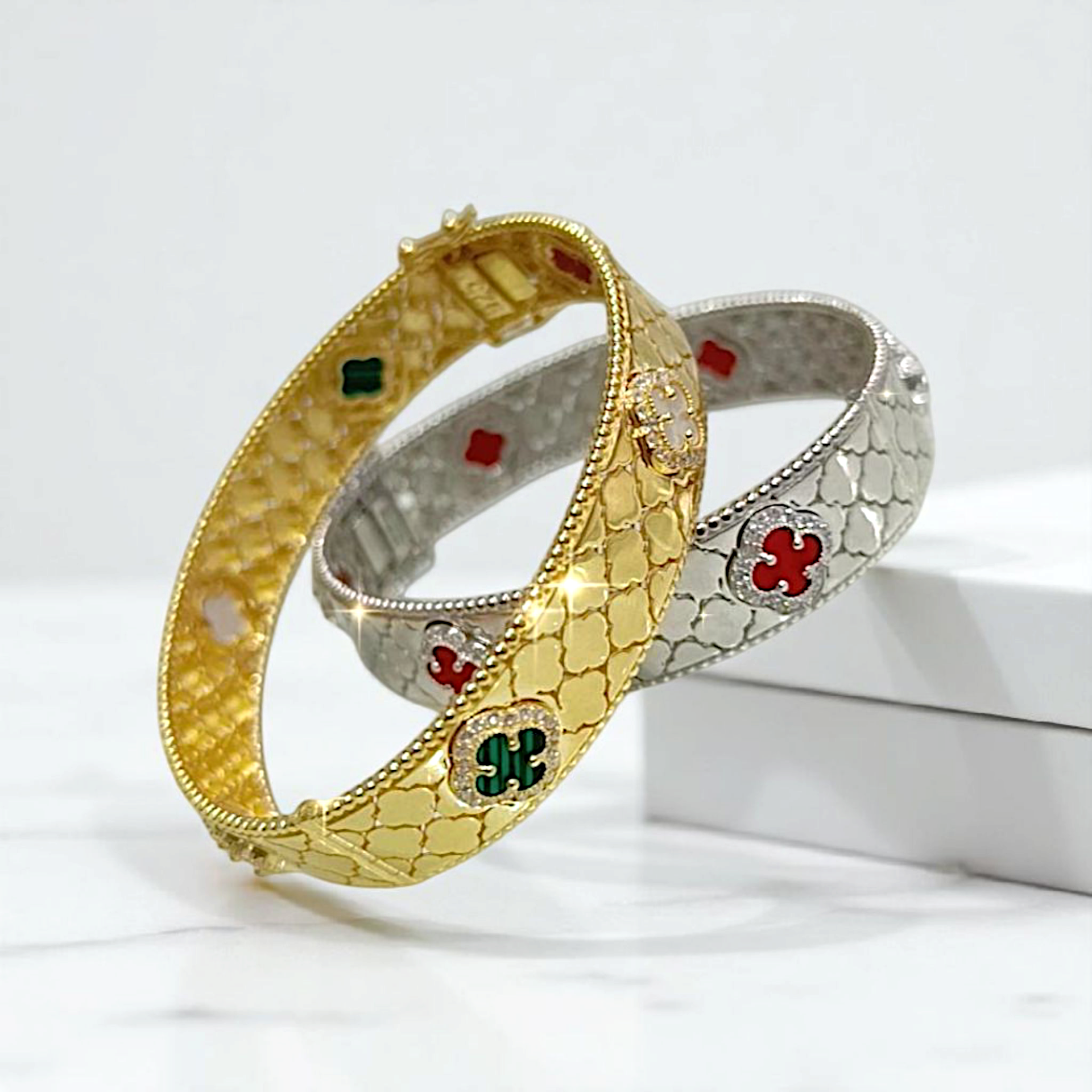 Gold Renk vanclife İthal Altin Rodajlı Gümüş Bilezik