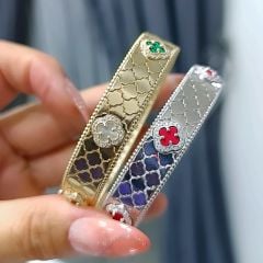 Gold Renk vanclife İthal Altin Rodajlı Gümüş Bilezik