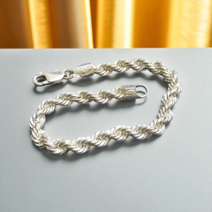 Burgu Model Hasır Gümüş Bileklik