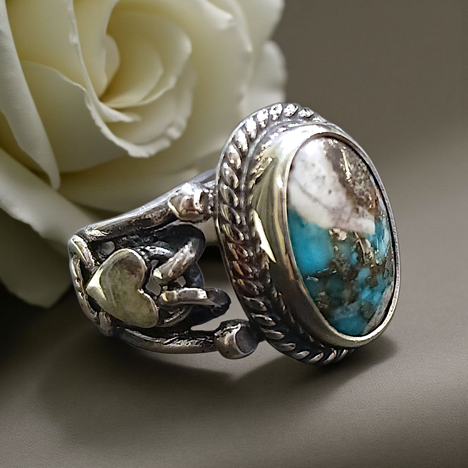 İran Fruzesi Tasarım Gümüş Yüzük