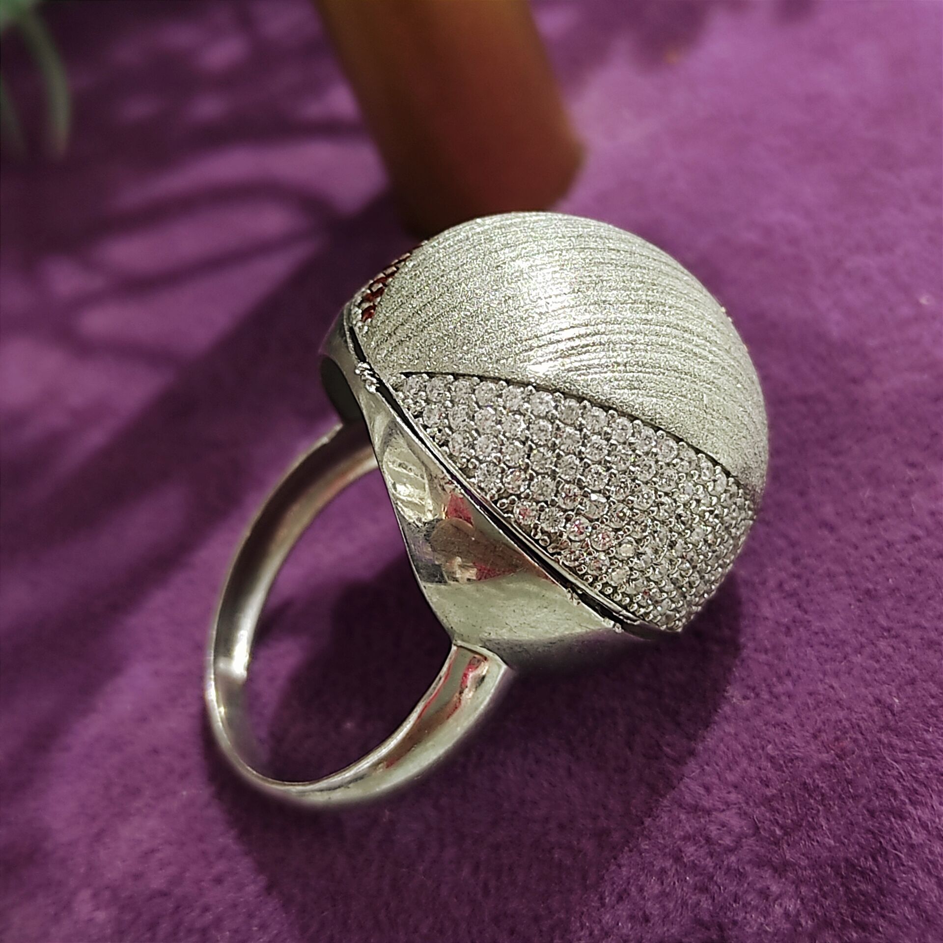 Granat Taşlı Tasarım İthal Yüzük