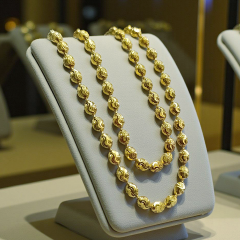 Dorika Toplu Altın Kaplamalı İthal Gümüş Kolye