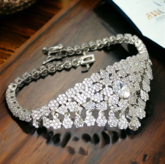 Damla Model Zirkon Taşlı , Altın Rodajlı Gümüş Bileklik