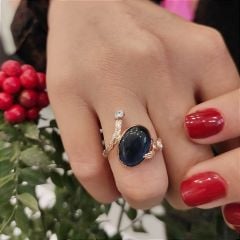 Lapis Taşlı,Rose Gümüş Yüzük