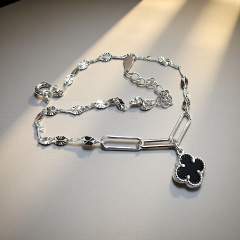 Vanclife Yonca Model Altın Rodajlı Gümüş Bileklik