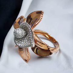 Swarovski Taşlı Rose Tasarım ithal Gümüş Yüzük