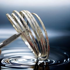 Desenli Gümüş Ray Bilezik Adet