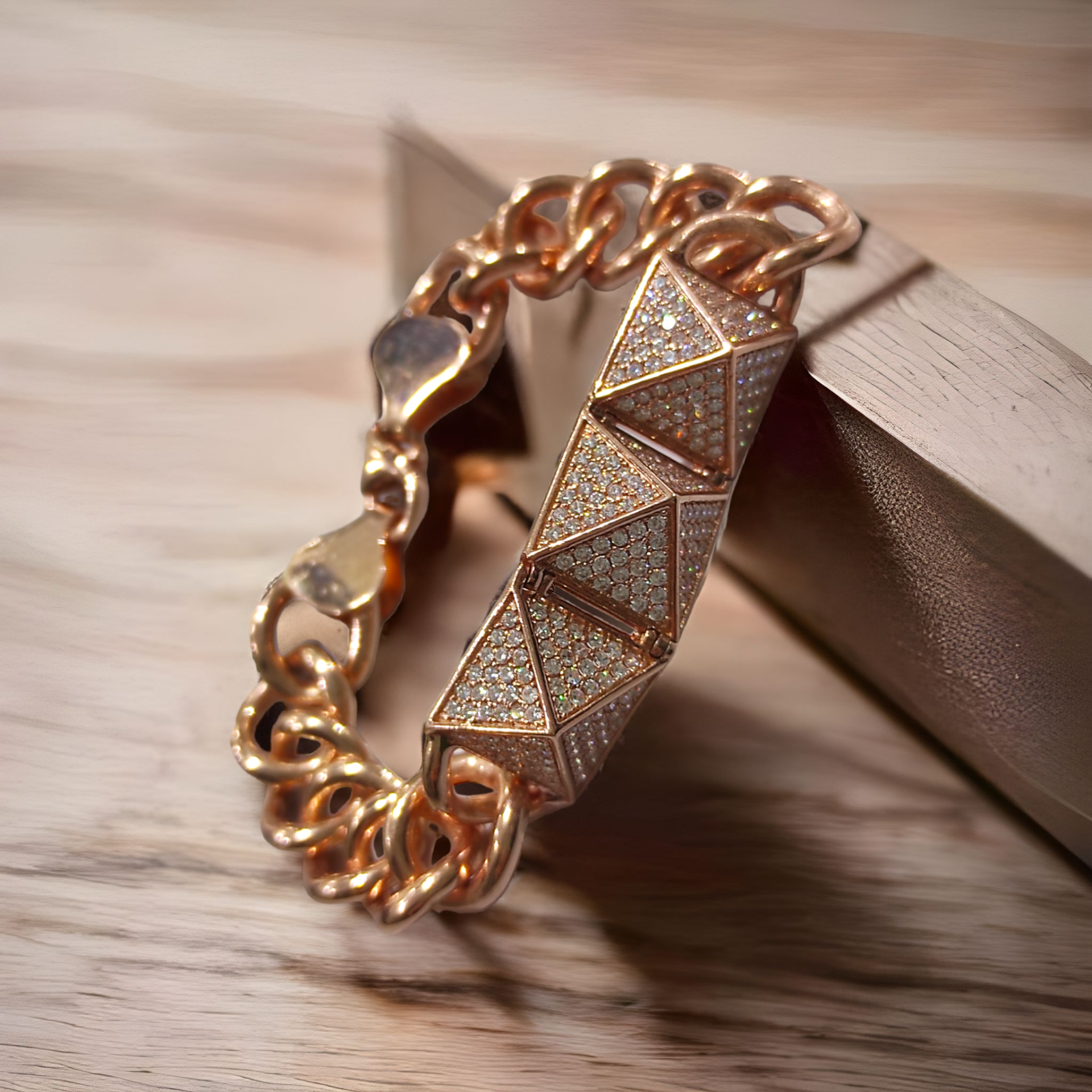 Swarovski Taşlı İthal Rose Gümüş Bileklik