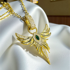 Anka Kuşu Altın Kaplamalı Gümüş Kolye