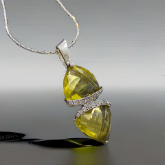 Zultanite Taşlı İthal Tasarım Gümüş Kolye