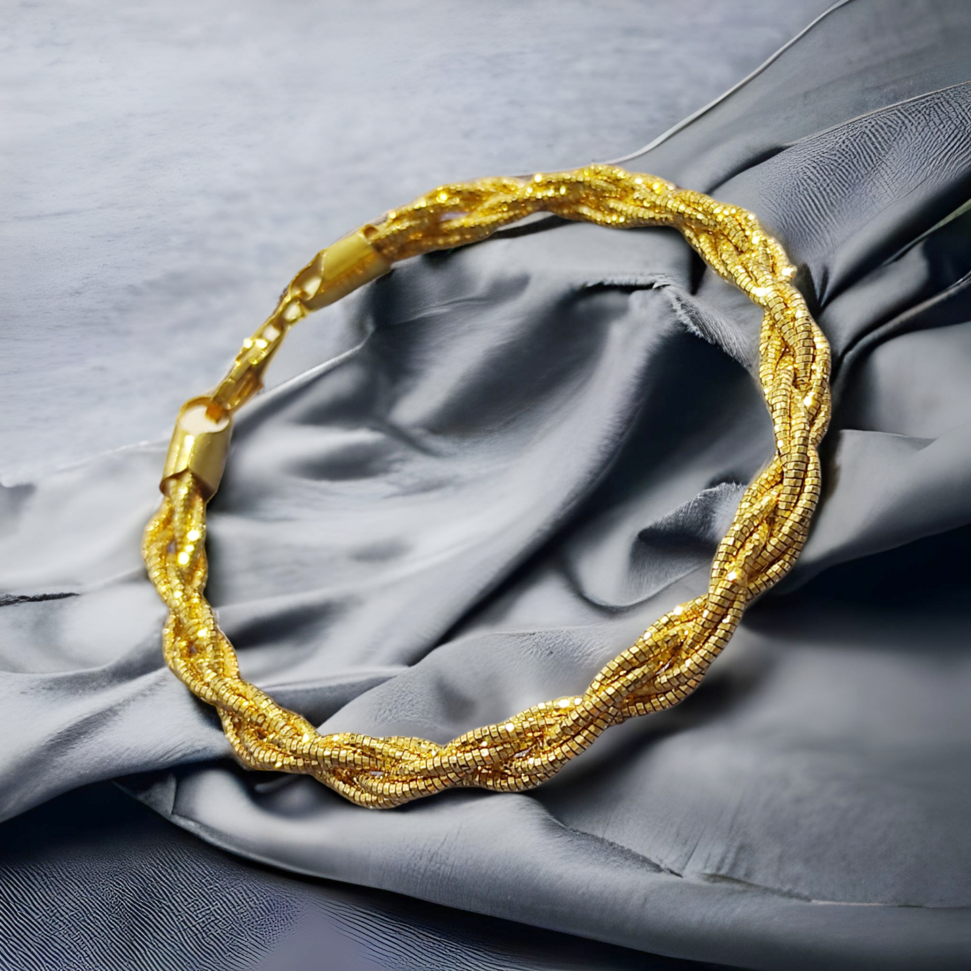 İthal Burgu Altın Kaplamalı Gümüş Bileklik