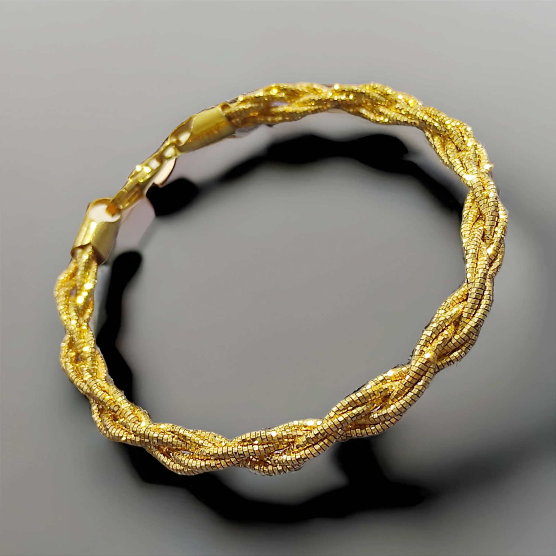 İthal Burgu Altın Kaplamalı Gümüş Bileklik