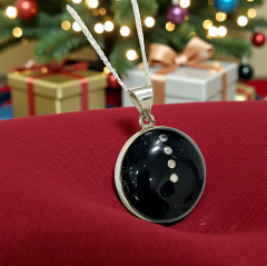 Oltu Taşlı Tasarım Elişi Gümüş Kolyemiz