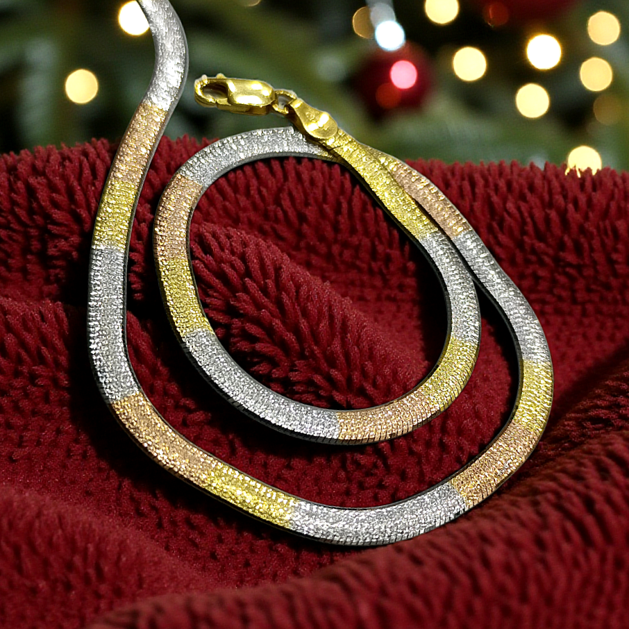 Yılan sırtı Altinrodajli İtalyan Gümüş Zincir