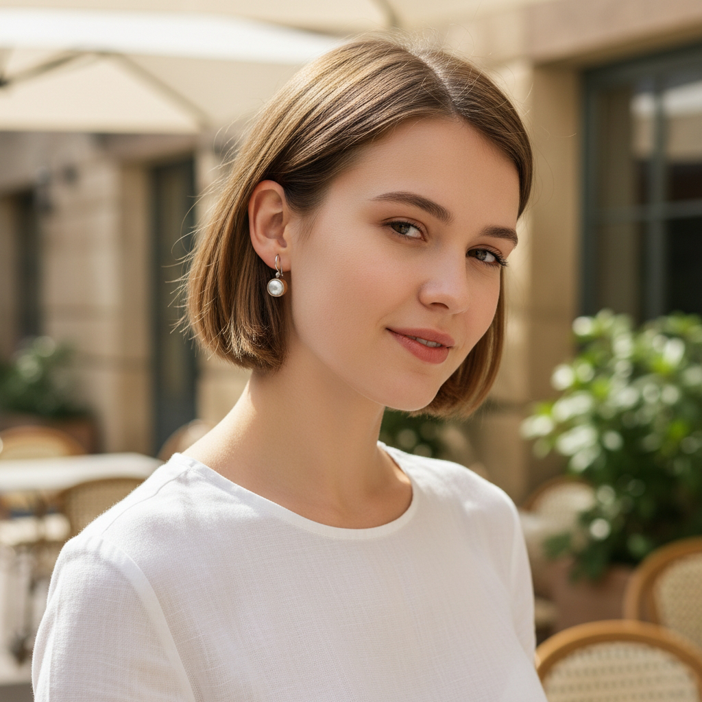 İnci Taşlı Rose Altın Kaplamalı Tadarim Gümüş Küpe